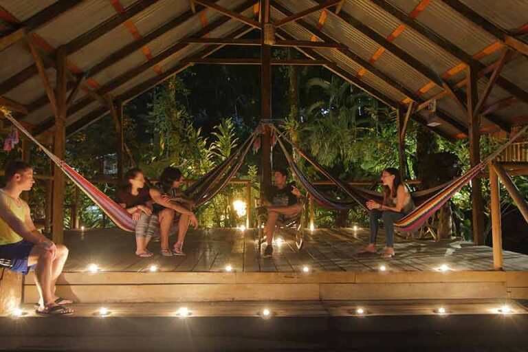 Guests enjoying time to relax at the Rios Lodge in Costa Rica