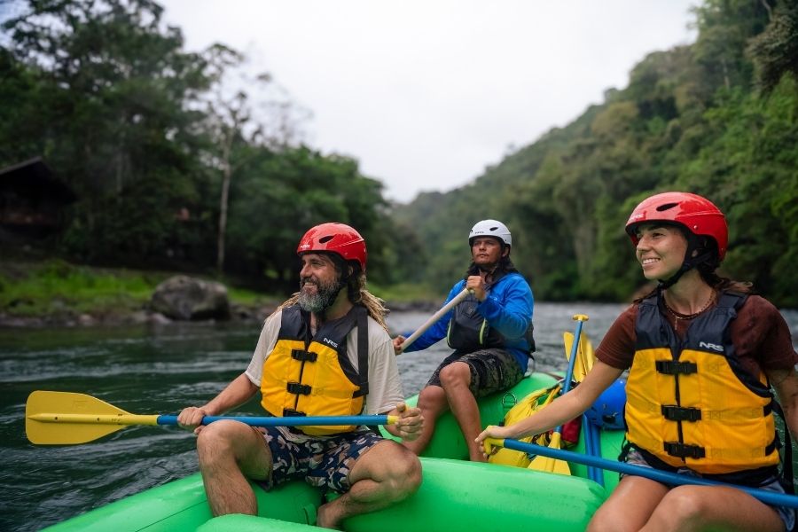Rafting to an costa rica eco lodge on a costa rica honeymoon