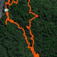 Google Map of the Rios Lodge Waterslide Trail on the Pacuare River
