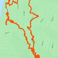 Map of the Rios Lodge Waterslide Trail on the Pacuare River, Costa Rica