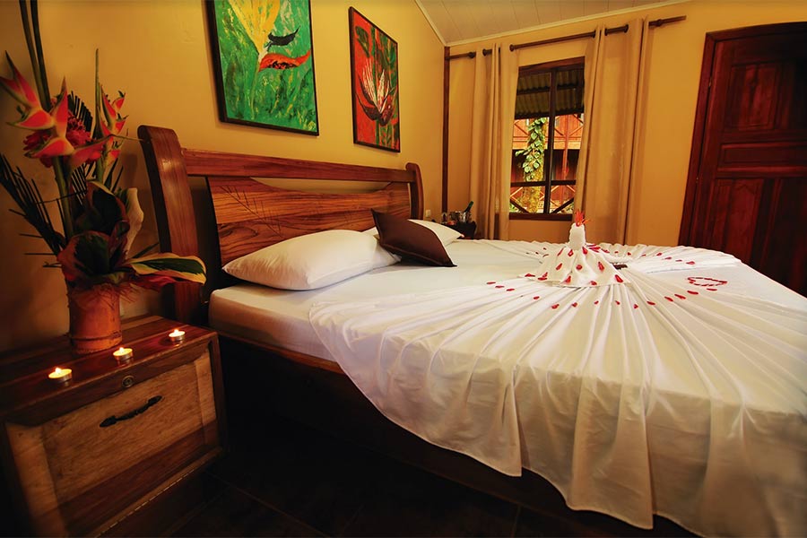 A view of one of the rooms at the Rios Lodge in Costa Rica